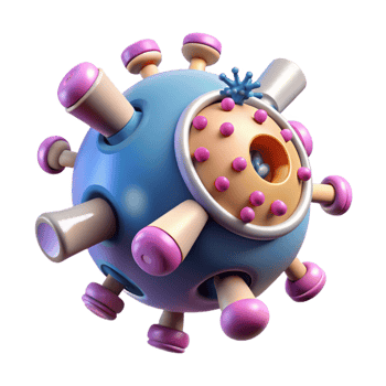 impressive minimalist A microscopic view of nanobots repairing damaged tissue, futuristic medical technology, scientific illustration style authentic png