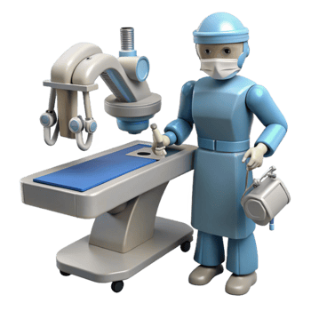 extraordinary creative A robotic surgeon performing an operation, precise movements, medical technology theme exclusive png