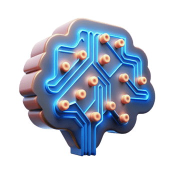 stunning creative A glowing circuit board forming the shape of a human brain, artificial intelligence concept, dark background premium png
