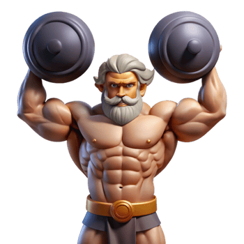 elegant creative A powerful titan holding up the heavens, straining under the weight. Dramatic lighting, muscular physique. Classical style high resolution png
