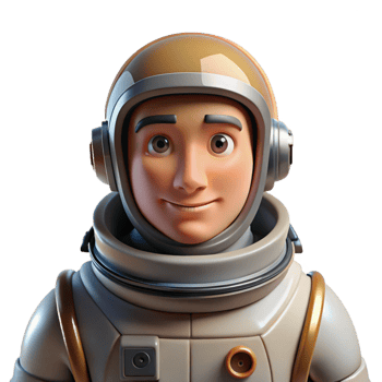 beautiful minimalist Portrait of a stoic astronaut in a spacesuit, lit by the harsh glare of the sun, in a photorealistic style high resolution png