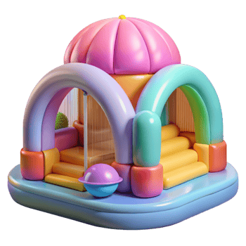 magnificent rustic Inflatable architecture, translucent materials, colorful design, temporary structures, playful atmosphere, detailed png