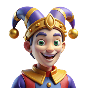 stunning vintage Portrait of a mischievous jester with colorful makeup and a bells-adorned hat, illuminated by stage lighting, in a Renaissance style professional png