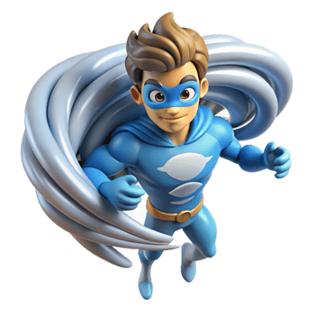dramatic classic A wind superhero with swirling air currents around their body, translucent skin, floating in a tornado, dynamic lighting, abstract style authentic png