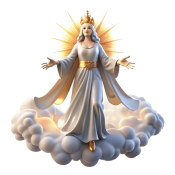 wonderful classic A celestial being descending from the heavens, divine light, fantasy art original png