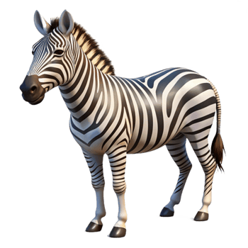 elegant vintage A striped zebra grazing in the African savanna, lit by bright midday sun, in a photographic style exclusive png