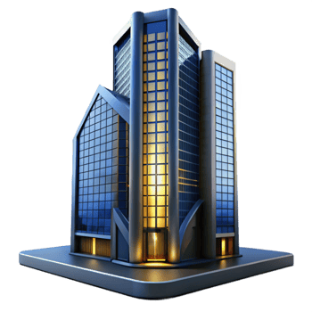 stunning artistic Modern skyscraper at night, illuminated windows, geometric design, urban landscape, long exposure photography detailed png