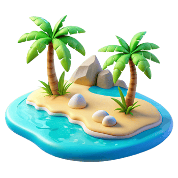 wonderful traditional Tropical beach with turquoise water and white sand, vibrant colors, idyllic, travel photography, 4K png