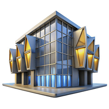 impressive rustic Kinetic architecture facade, moving panels, dynamic patterns, interactive design, modern building high quality png