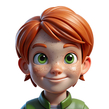 magnificent classic Portrait of a mischievous child with sparkling emerald eyes and freckles, illuminated by dappled sunlight filtering through leaves, styled as an impressionistic painting authentic png