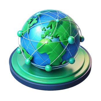 magnificent classic A holographic projection of a world map with data streams, futuristic interface design, blue and green color scheme 4K png