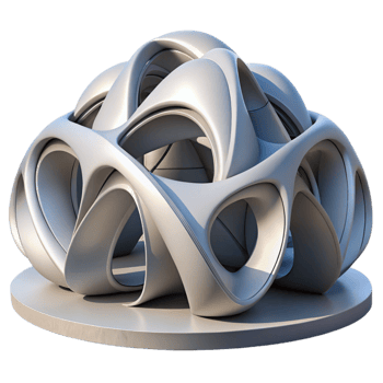 vibrant vintage Parametric architecture, complex curves and surfaces, futuristic design, white background, high detail, premium png