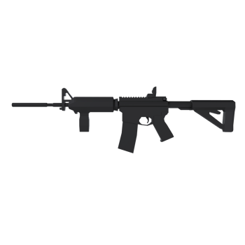 Assault rifle design isolated on transparent png