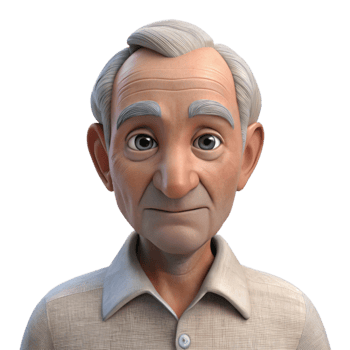 serene modern Portrait of an elderly man with a weathered face and kind eyes, wearing a simple linen shirt. Soft, natural lighting. Style charcoal sketch detailed png