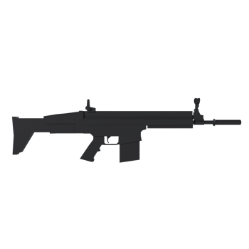 Modern rifle design isolated on transparent png