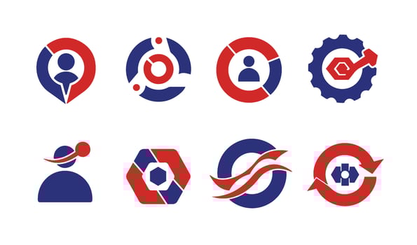 Abstract Professional Logos for Corporate Identity vector