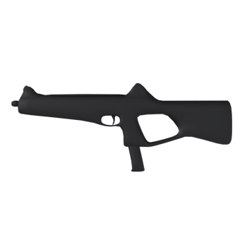 Black rifle silhouette isolated on transparent png