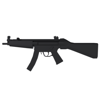 Submachine gun design isolated on transparent png