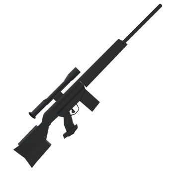 Black sniper rifle isolated on transparent png