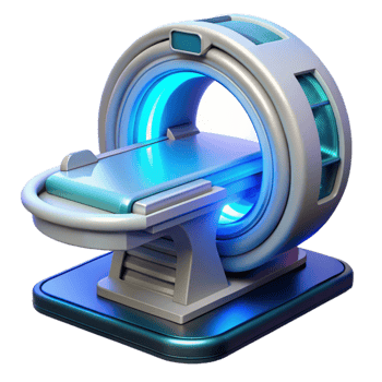 wonderful rustic A futuristic medical scanner, glowing with blue light, intricate details, sterile environment authentic png