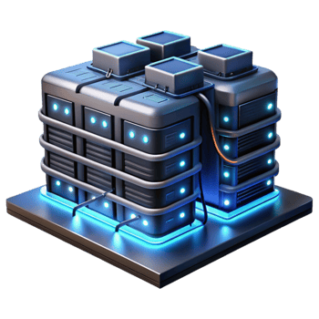 extraordinary rustic A futuristic data center with rows of servers and glowing cables, technical illustration style, dark and moody lighting premium png