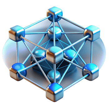 extraordinary contemporary A network of interconnected devices, glowing lines and nodes, abstract and futuristic style premium png
