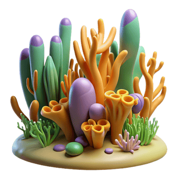 serene modern A field of swaying kelp forests, harboring colorful sea slugs and anemones, dappled sunlight, serene, nature photography style, exclusive png