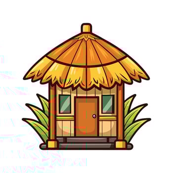 Illustration of Small Bamboo Hut vector