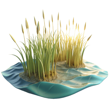 extraordinary vintage A field of seagrass swaying gently in the current, sunlight filtering through the water, tranquil, impressionist style professional png