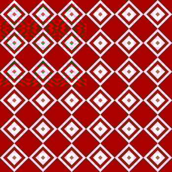 A red and white pattern with squares vector