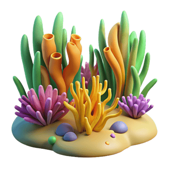 serene traditional A field of swaying kelp forests, harboring colorful sea slugs and anemones, dappled sunlight, serene, nature photography style, high resolution png
