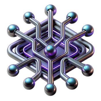 magnificent classic A complex network of branching lines and curves, resembling a circuit board, with neon accents and a dark, futuristic style authentic png