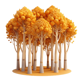 beautiful abstract A grove of aspen trees with golden leaves in autumn, warm tones, serene, landscape photography, 4K png