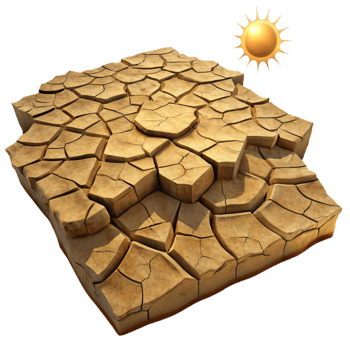 beautiful traditional A cracked desert floor, parched earth, harsh sunlight, realistic texture original png