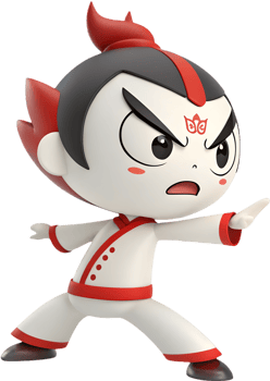 Cute and happy Nezha digital fantasy child with charming look. . png