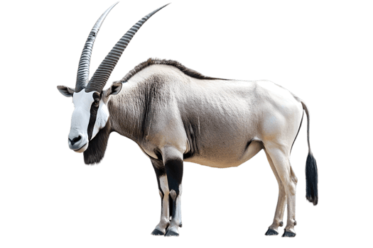 Side View Of A Roan Antelope With Horns png