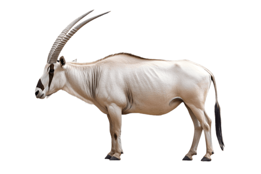 Side View Of A Light Beige Antelope With Dark Brown Spots png