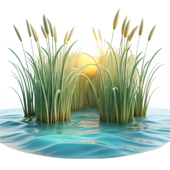 vibrant vintage A field of seagrass swaying gently in the current, sunlight filtering through the water, tranquil, impressionist style genuine png