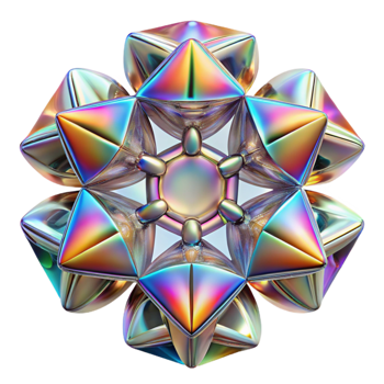 extraordinary rustic A kaleidoscope of fragmented, mirrored surfaces reflecting refracted rainbows, lit by a flickering candlelight, abstract expressionism style high quality png