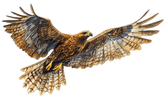 Soaring Brown Eagle In Flight png
