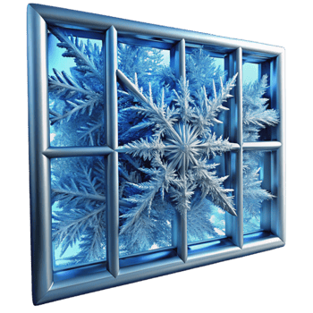 wonderful rustic A close-up of frost on a windowpane, intricate patterns, cold lighting, macro photography professional png