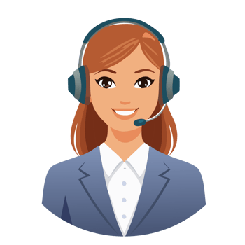 Smiling Customer Service Representative with Headset Illustration png