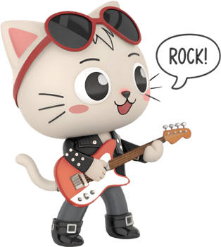 Happy Kitten Cartoon Clipart for Childrens Crafts. . png