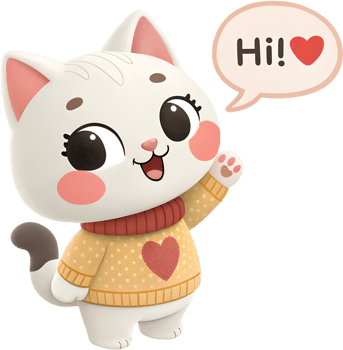 Sweet Kitten Cartoon Clipart for Creative Digital Designs. . png