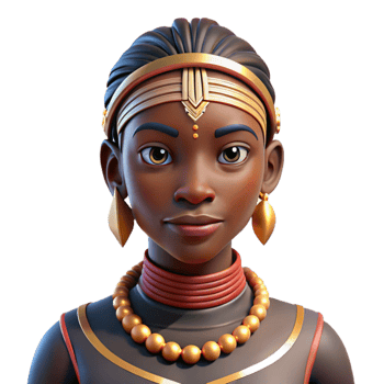 dramatic vintage Portrait of an African tribal woman with intricate face paint and traditional jewelry, lit by soft, natural light, in a cultural portrait style 4K png