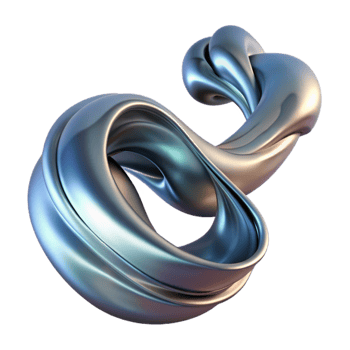 stunning artistic Flowing ribbons of liquid mercury, reflecting a dim, ambient light, in a Surrealist style professional png