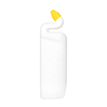 white bottle with yellow cap with cleaning isolate png