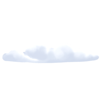 Fluffy Cloud in Isolated Watercolor Illustration png