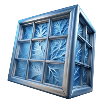 beautiful vintage A close-up of frost on a windowpane, intricate patterns, winter scene detailed png