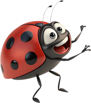 Colorful ladybug clipart for fun, nature-inspired designs. . png